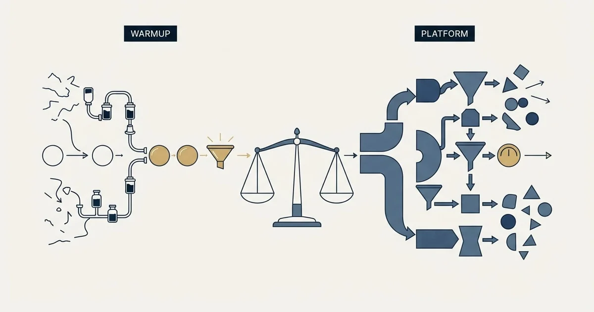 Editorial illustration for Mailwarm vs Vocus.io