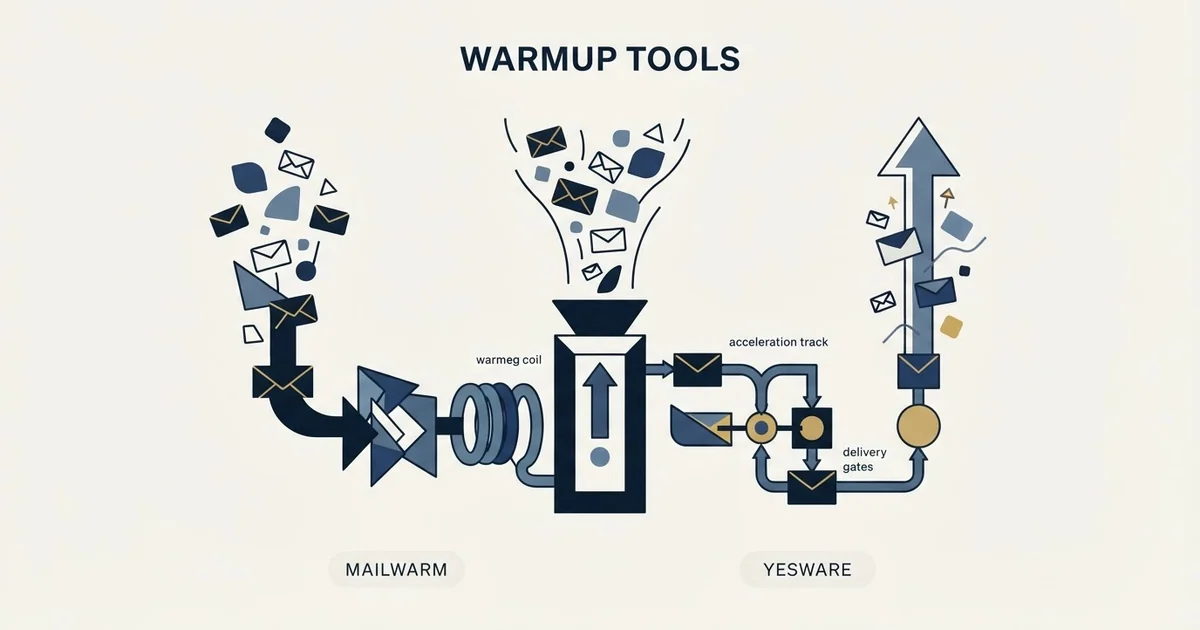 Editorial illustration for Mailwarm vs Yesware