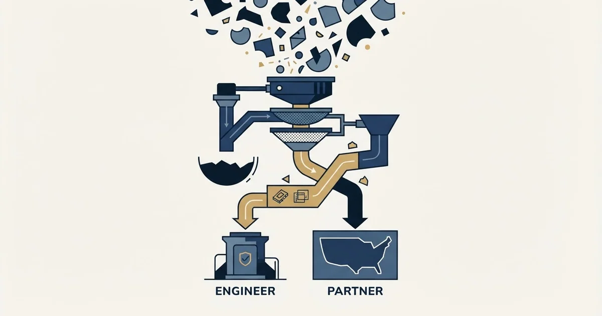 Editorial illustration for Manufacturing Lead Generation