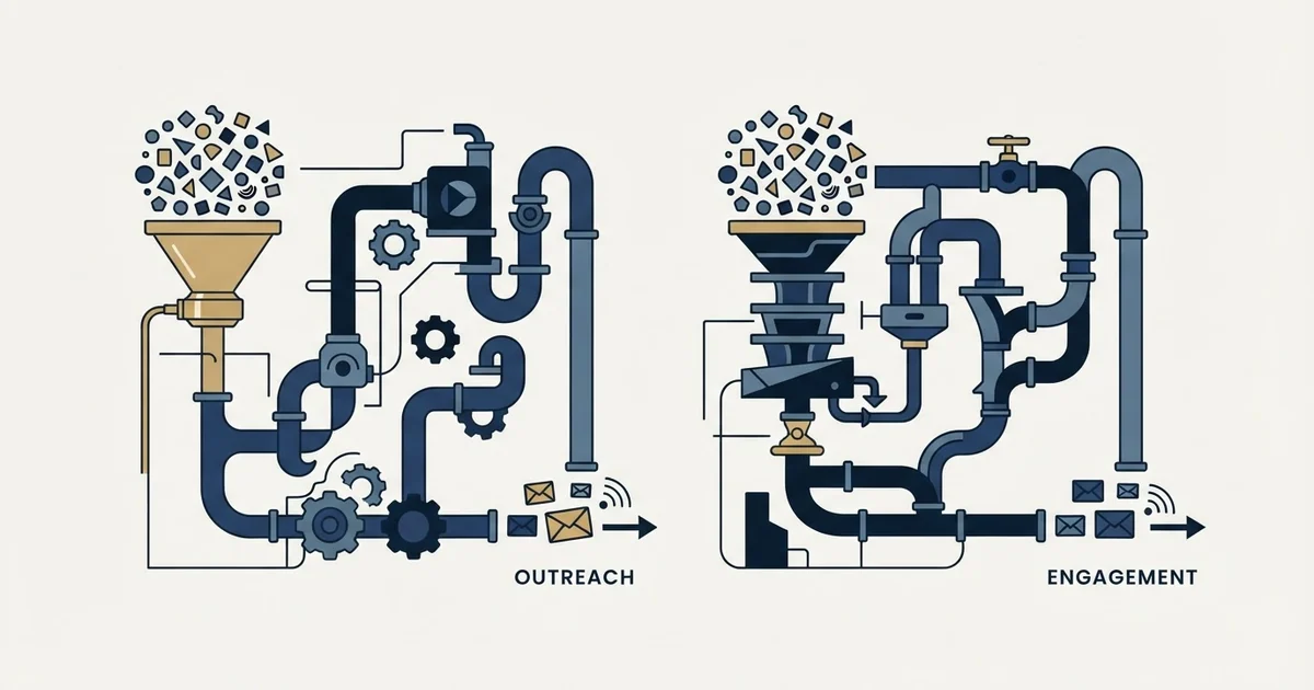 Editorial illustration for Manyreach vs Outplay