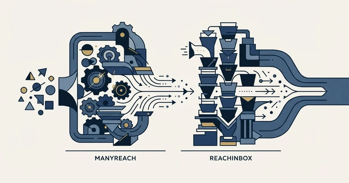 Editorial illustration for Manyreach vs ReachInbox