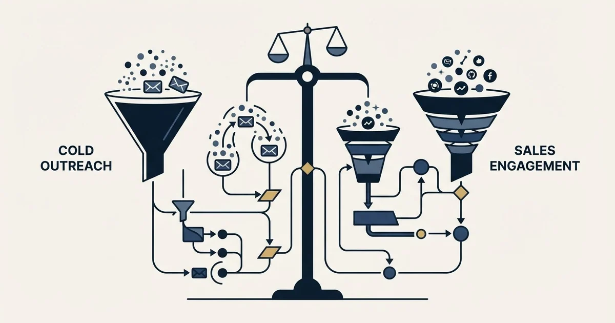 Editorial illustration for Manyreach vs Salesgear