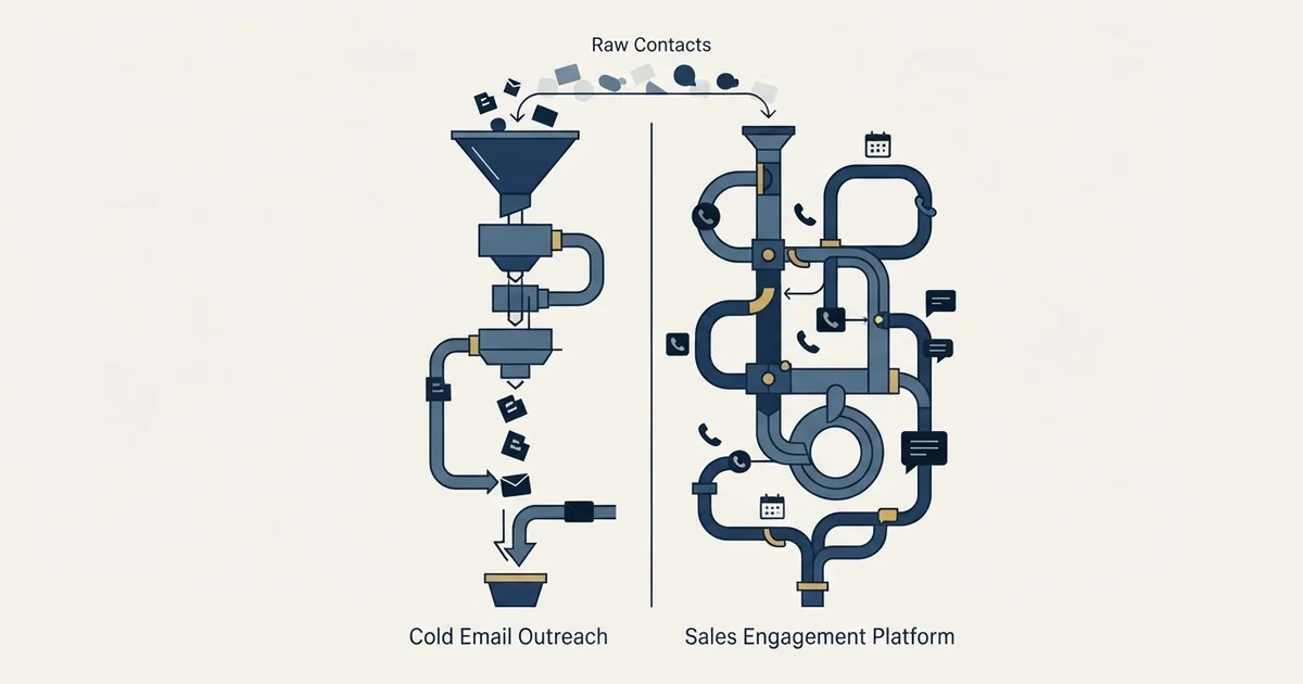 Editorial illustration for Manyreach vs Salesloft