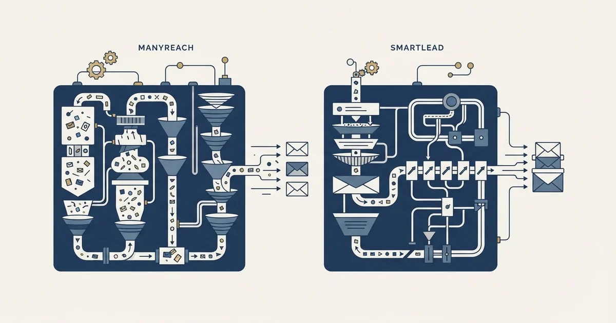 Editorial illustration for Manyreach vs Smartlead