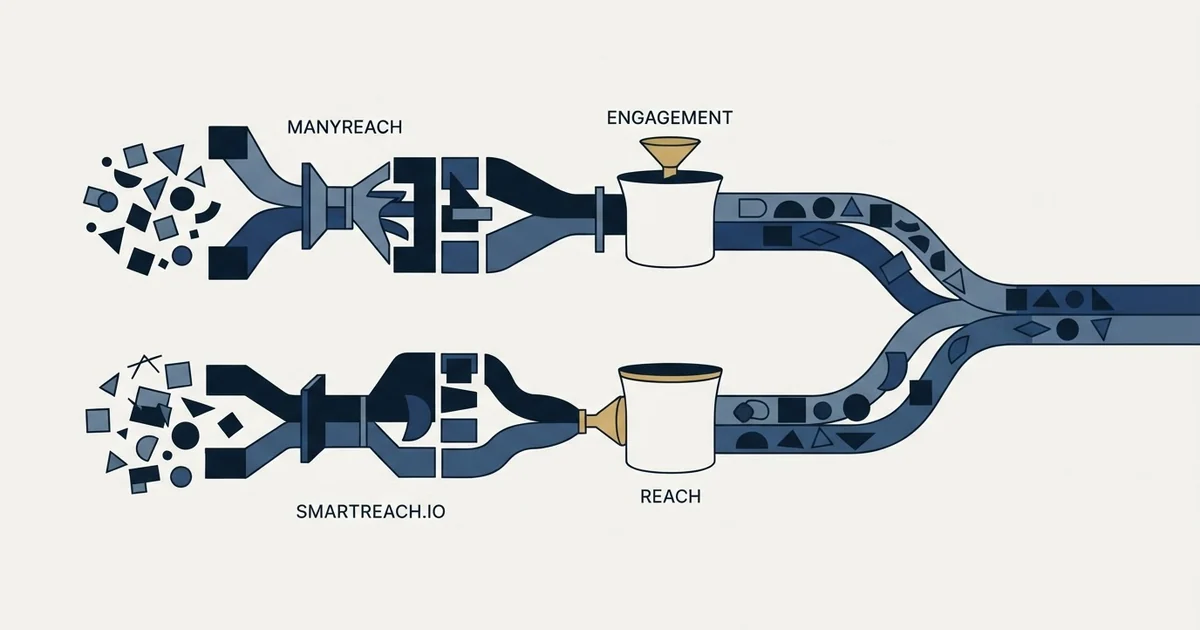 Editorial illustration for Manyreach vs SmartReach.io