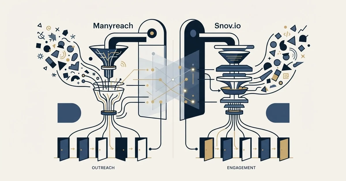 Editorial illustration for Manyreach vs Snov.io