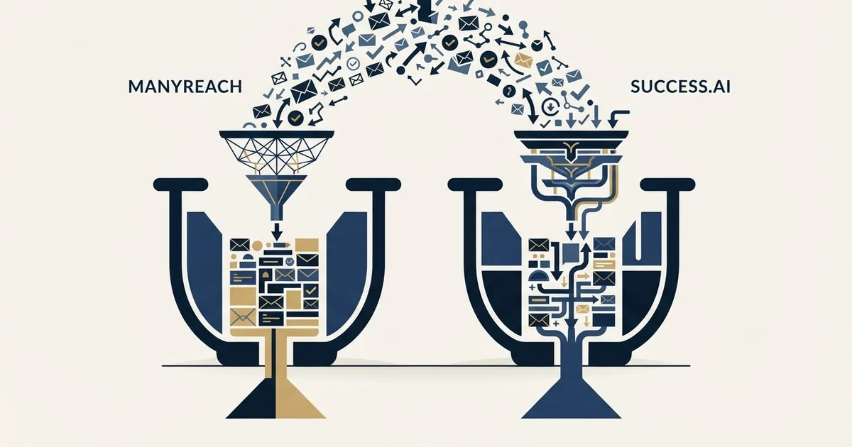 Editorial illustration for Manyreach vs Success.ai