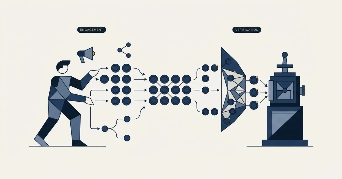 Editorial illustration for Meet Alfred vs Verifalia