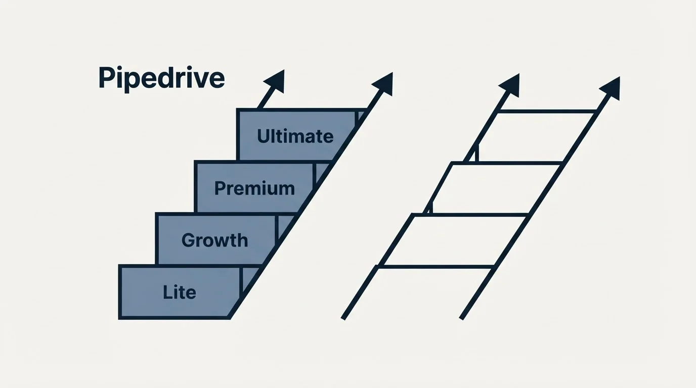 Pricing ladder: Pricing Comparison (Pipedrive, Lite, Growth, Premium)