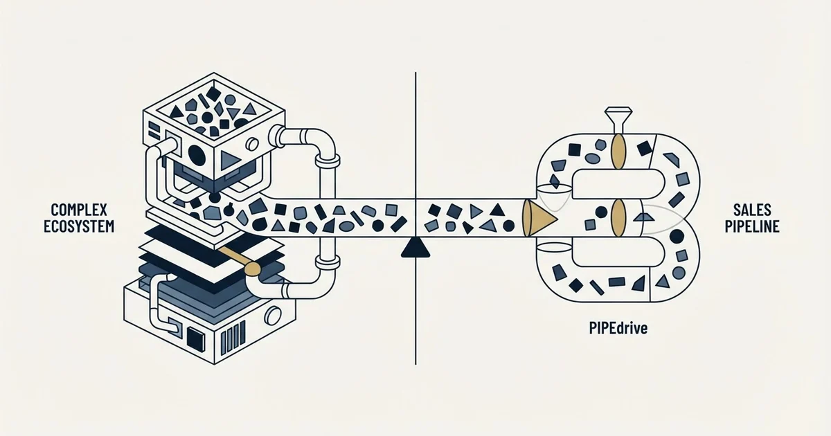 Editorial illustration for Microsoft Dynamics Sales vs Pipedrive