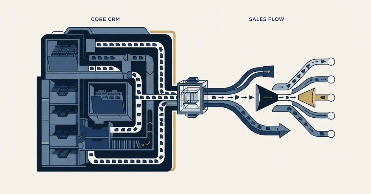 Editorial illustration for Microsoft Dynamics Sales vs Salesflow