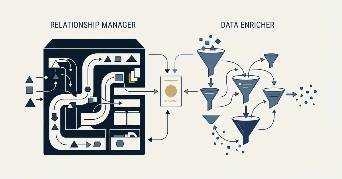 Editorial illustration for Microsoft Dynamics Sales vs Skrapp.io
