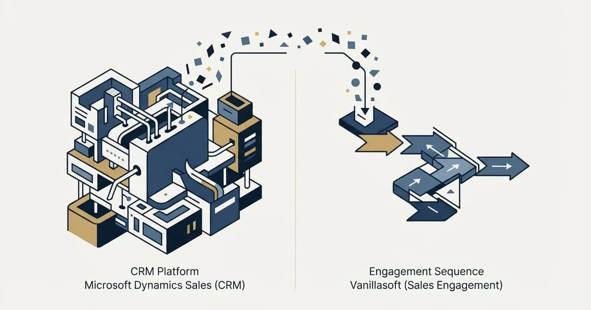 Editorial illustration for Microsoft Dynamics Sales vs Vanillasoft