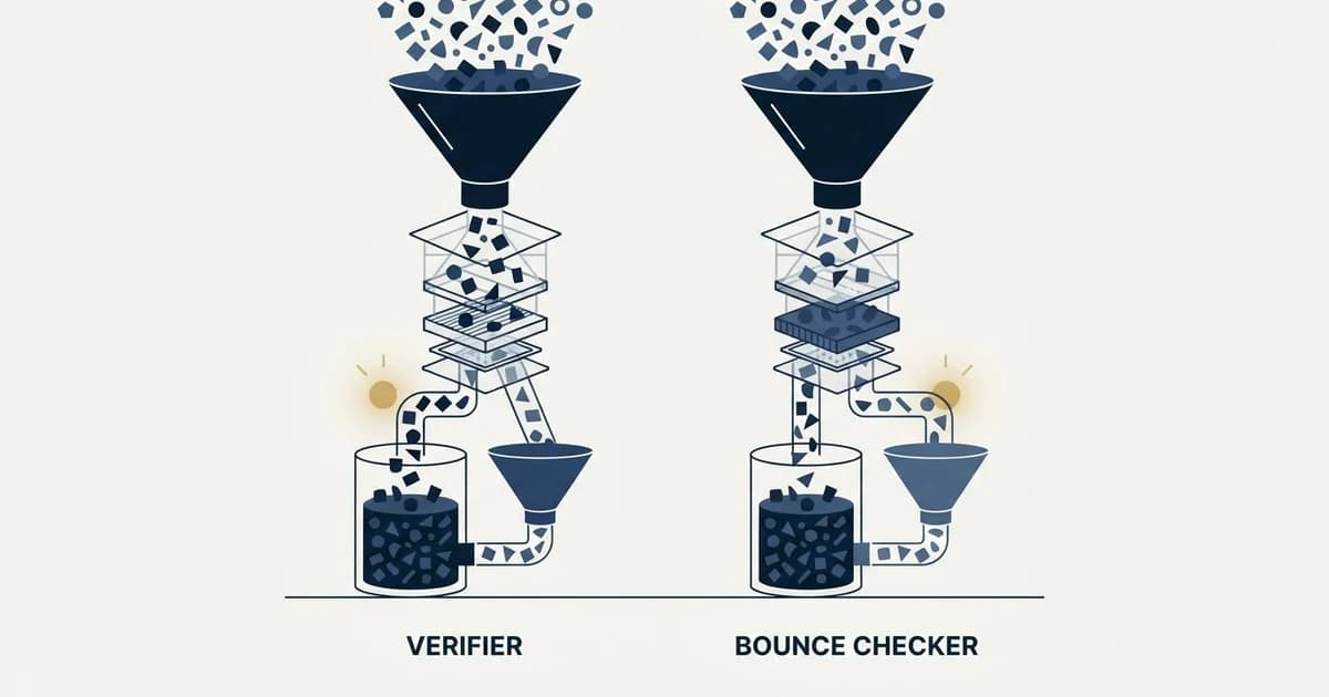 Editorial illustration for MillionVerifier vs NeverBounce