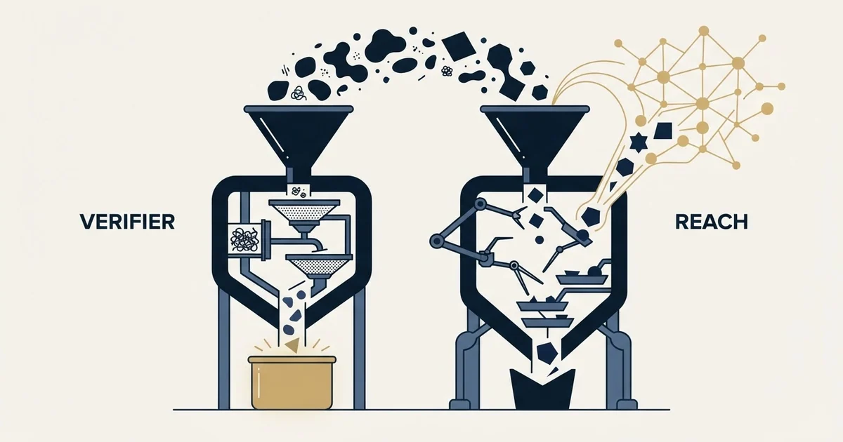 Editorial illustration for MillionVerifier vs RocketReach