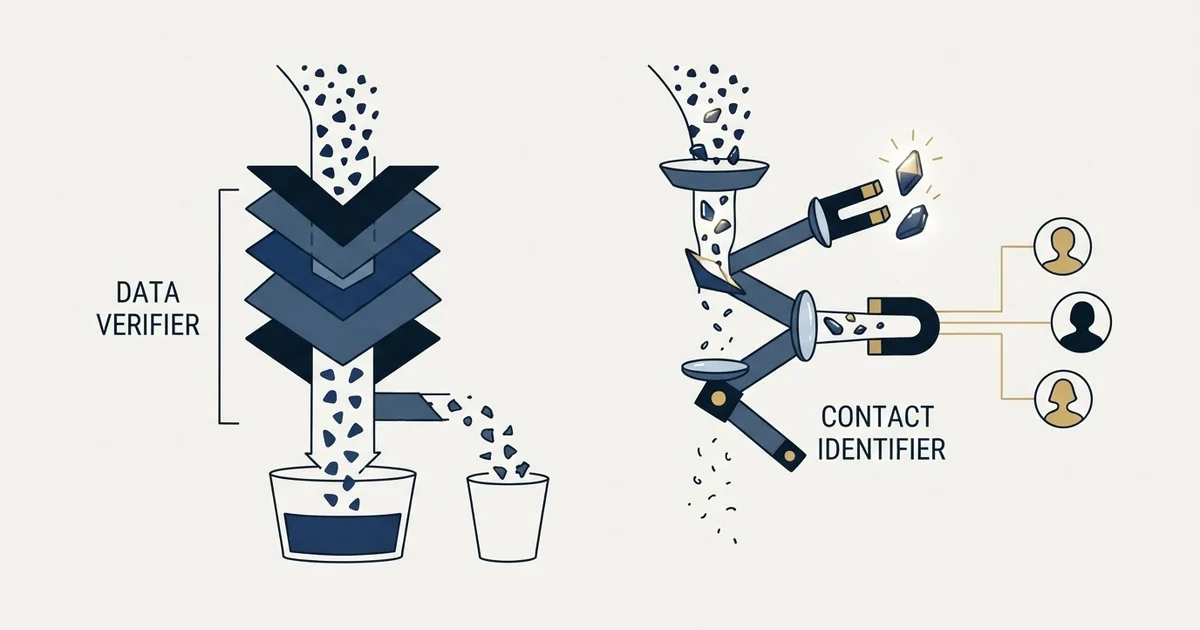 Editorial illustration for MillionVerifier vs UserGems