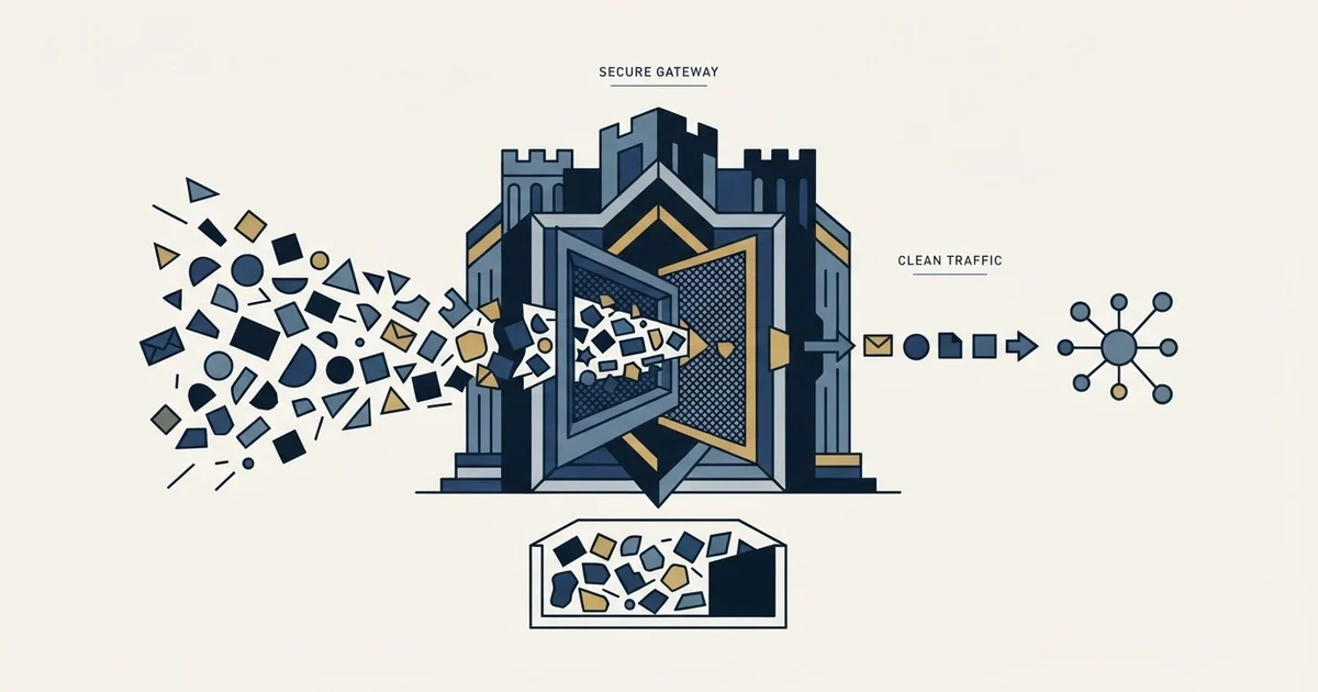 Editorial illustration for Mimecast Spam Filter for B2B Teams