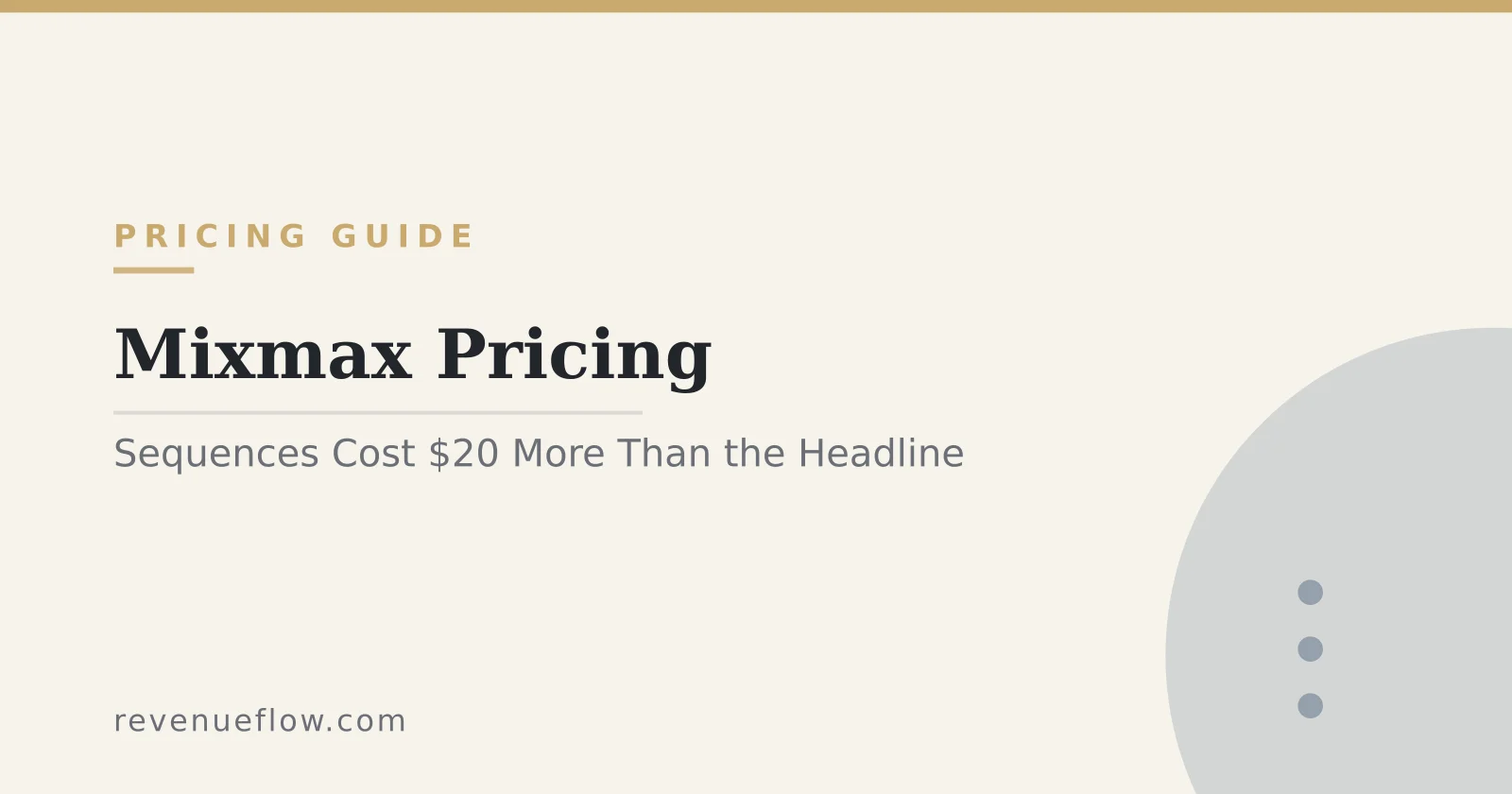 Branded cover: Mixmax Pricing: The Tier With Sequences Costs $20 More Than the Headline
