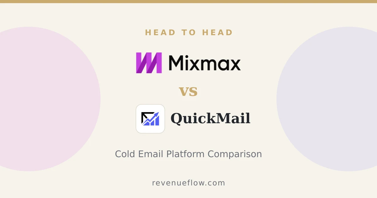 Branded cover: Mixmax vs QuickMail: Cold Email Platform Comparison
