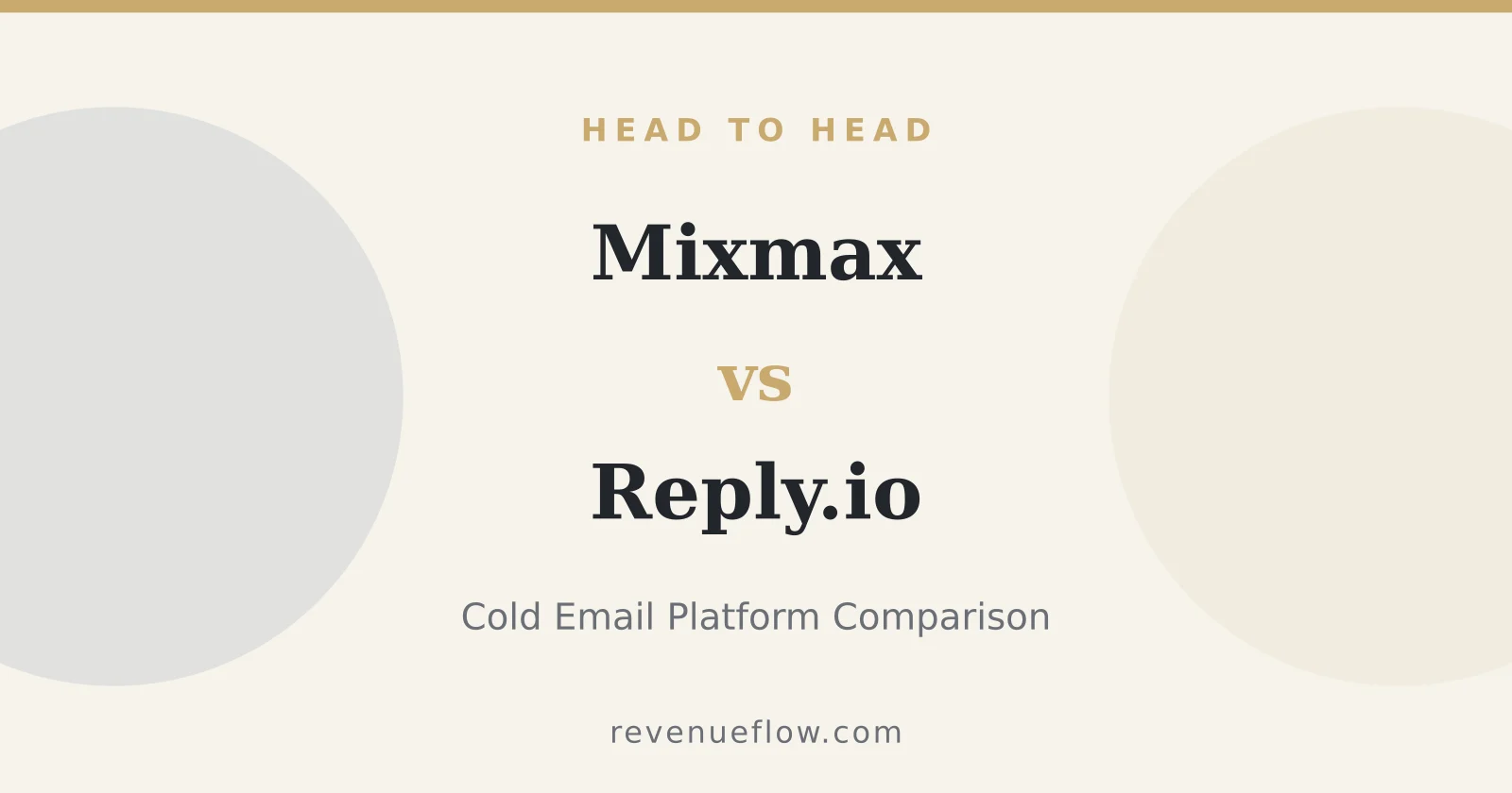 Branded cover: Mixmax vs Reply.io: Cold Email Platform Comparison