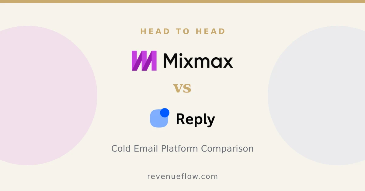 Branded cover: Mixmax vs Reply.io: Cold Email Platform Comparison