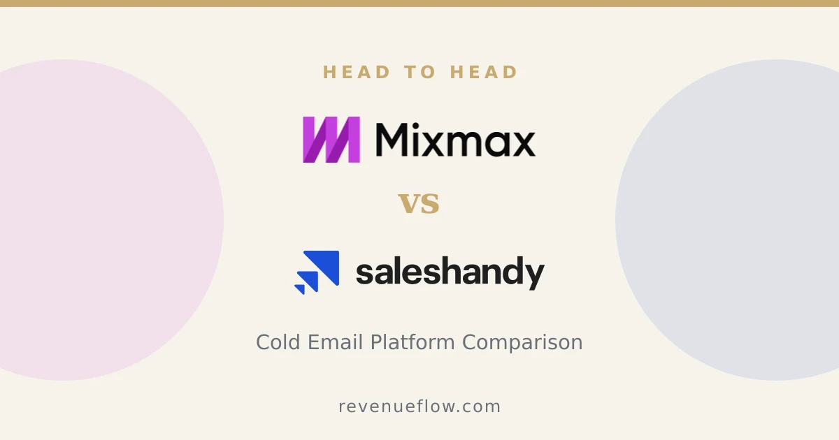 Branded cover: Mixmax vs Saleshandy: Cold Email Platform Comparison