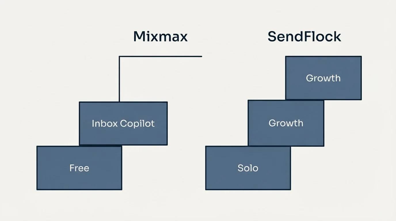 Pricing ladder: Pricing Comparison (Mixmax, SendFlock, Free, Solo)