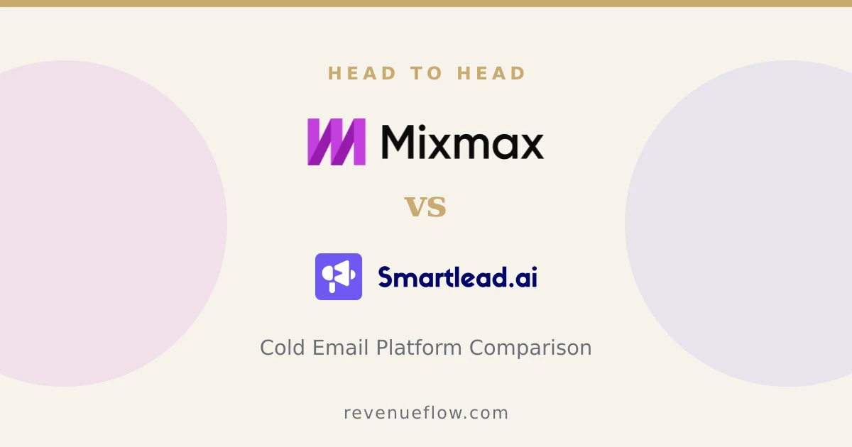 Branded cover: Mixmax vs Smartlead: Cold Email Platform Comparison
