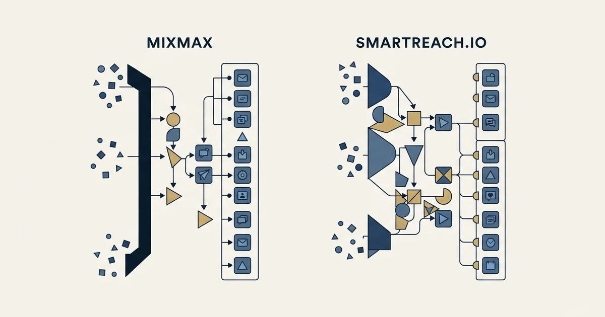 Editorial illustration for Mixmax vs SmartReach.io