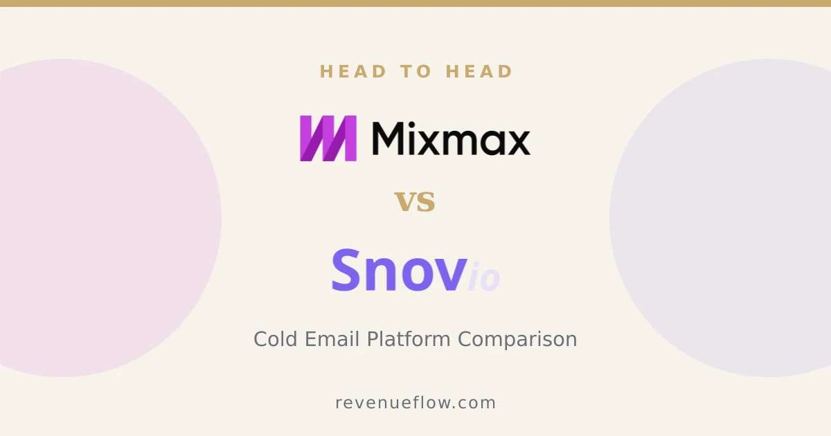Branded cover: Mixmax vs Snov.io: Cold Email Platform Comparison