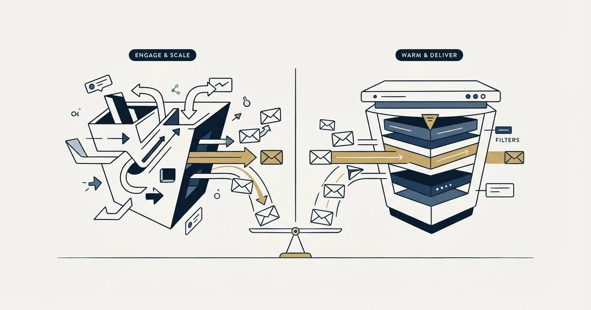 Editorial illustration for Mixmax vs Warmy