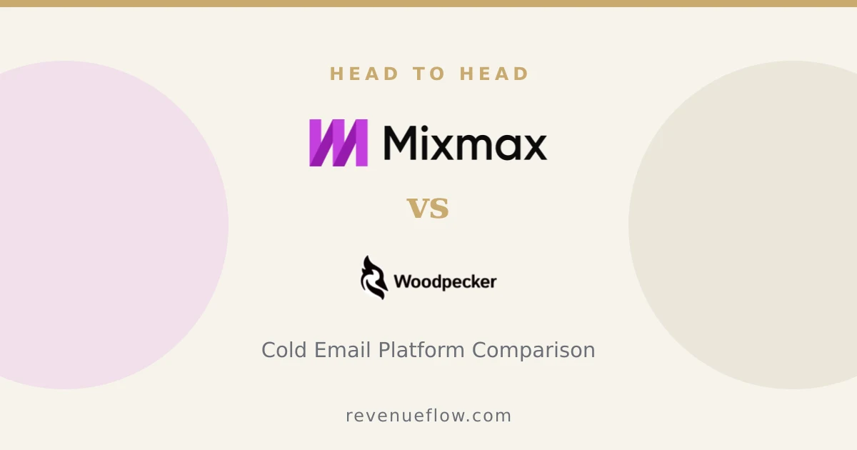 Branded cover: Mixmax vs Woodpecker: Cold Email Platform Comparison