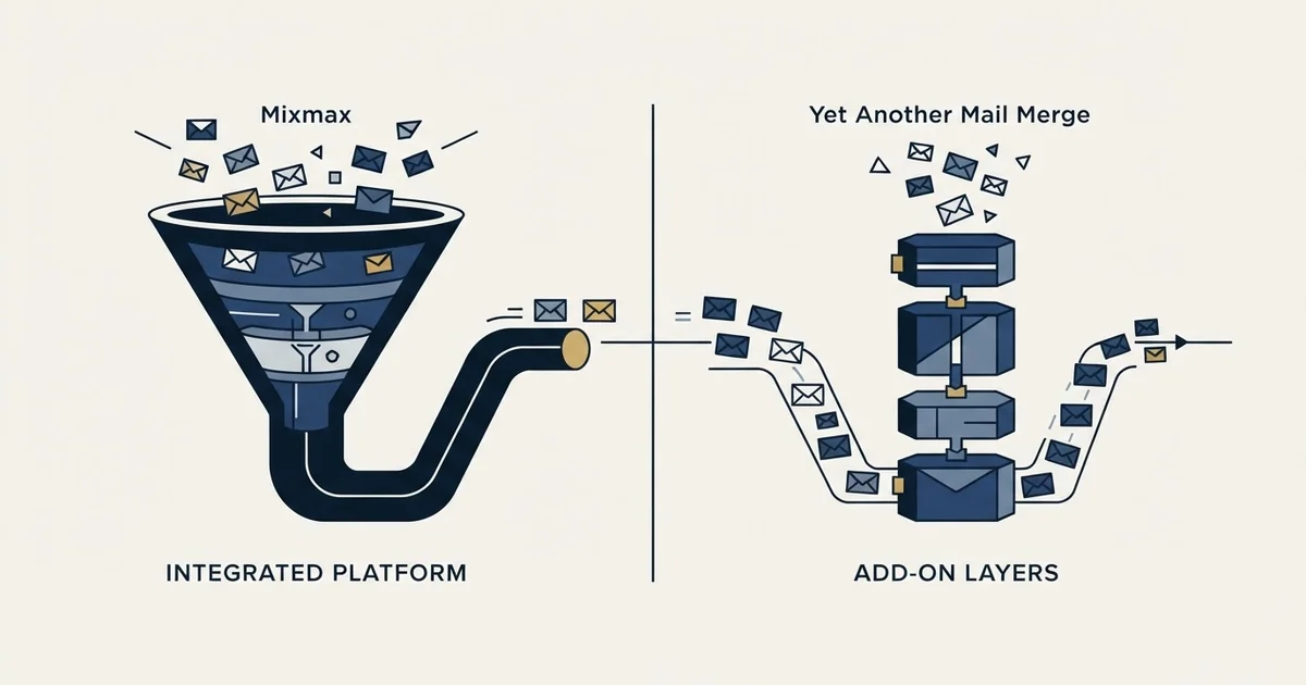 Editorial illustration for Mixmax vs Yet Another Mail Merge