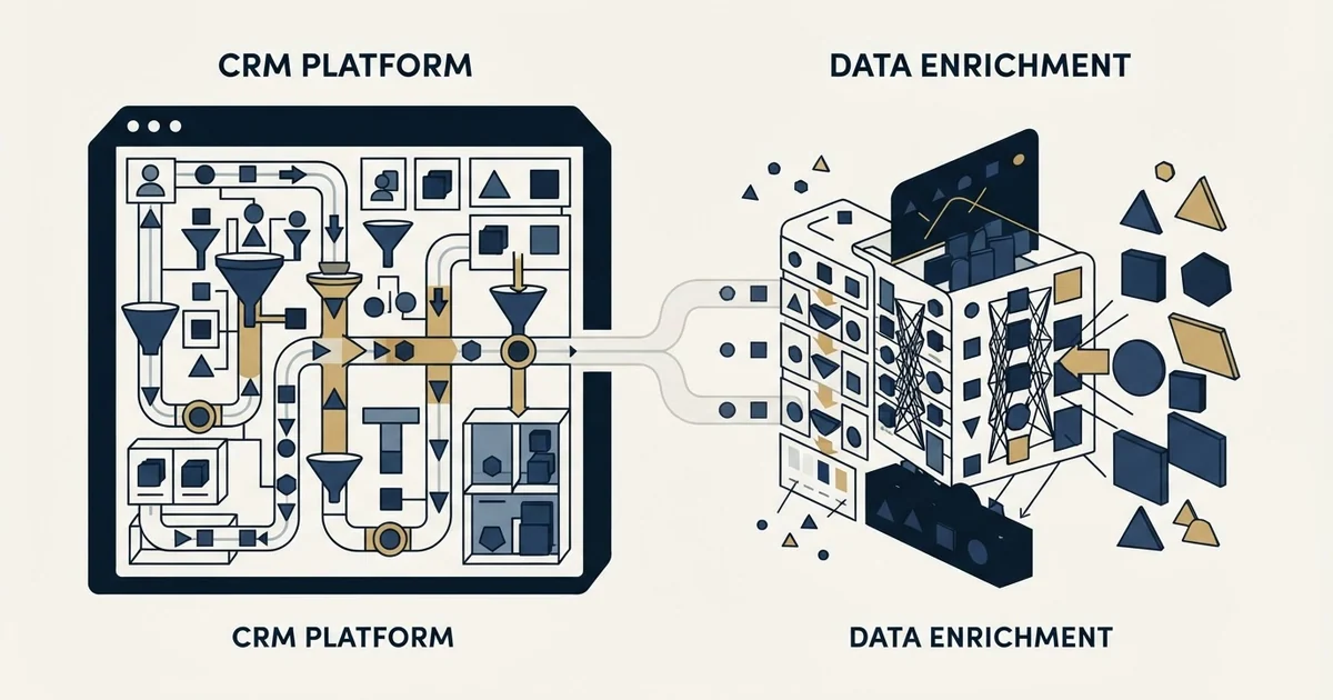Editorial illustration for Monday CRM vs People Data Labs