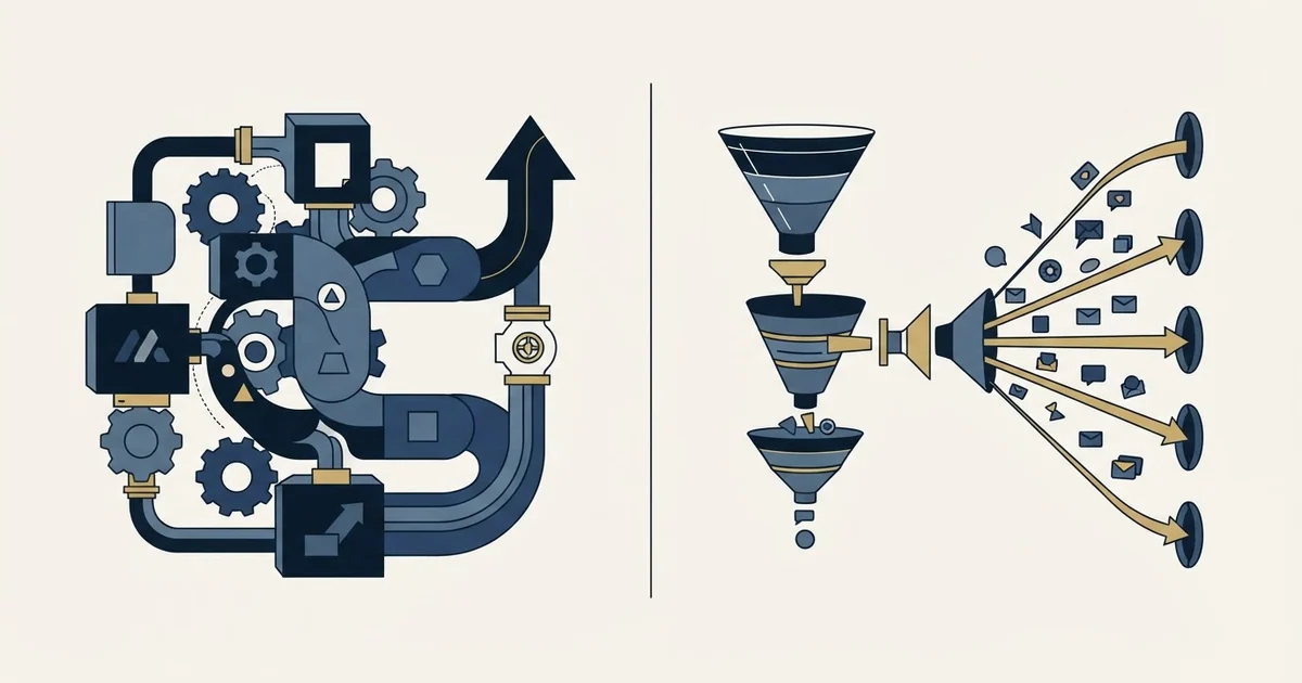 Editorial illustration for Monday CRM vs PersistIQ
