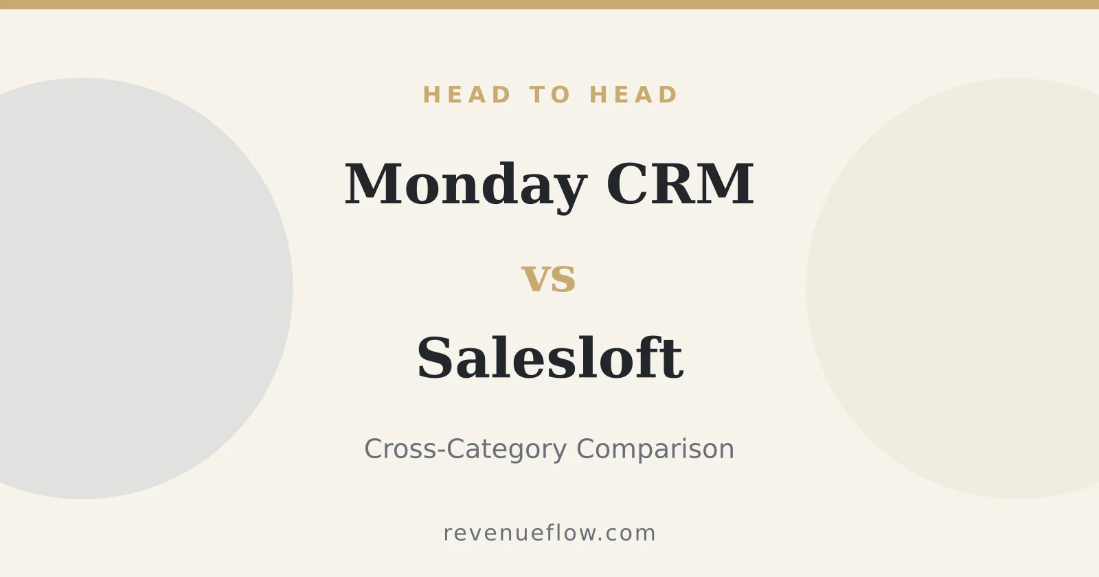 Branded cover: Monday CRM vs Salesloft: Cross-Category Comparison