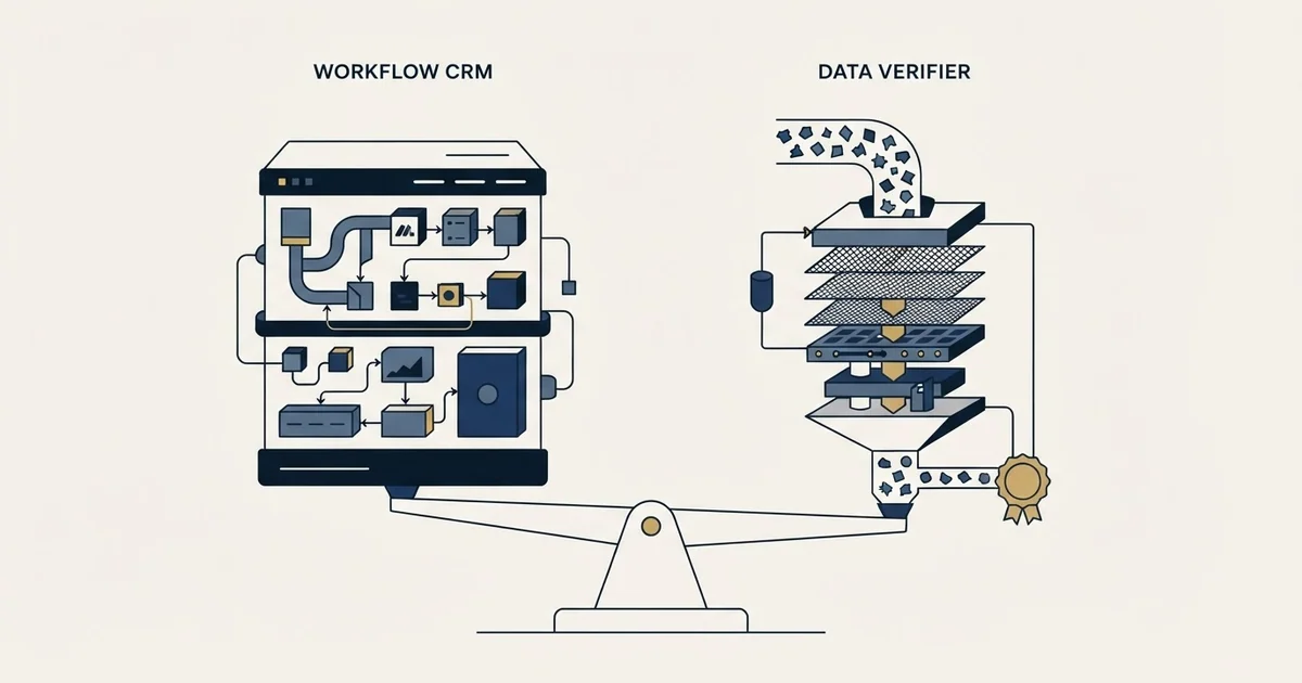 Editorial illustration for Monday CRM vs Verifalia