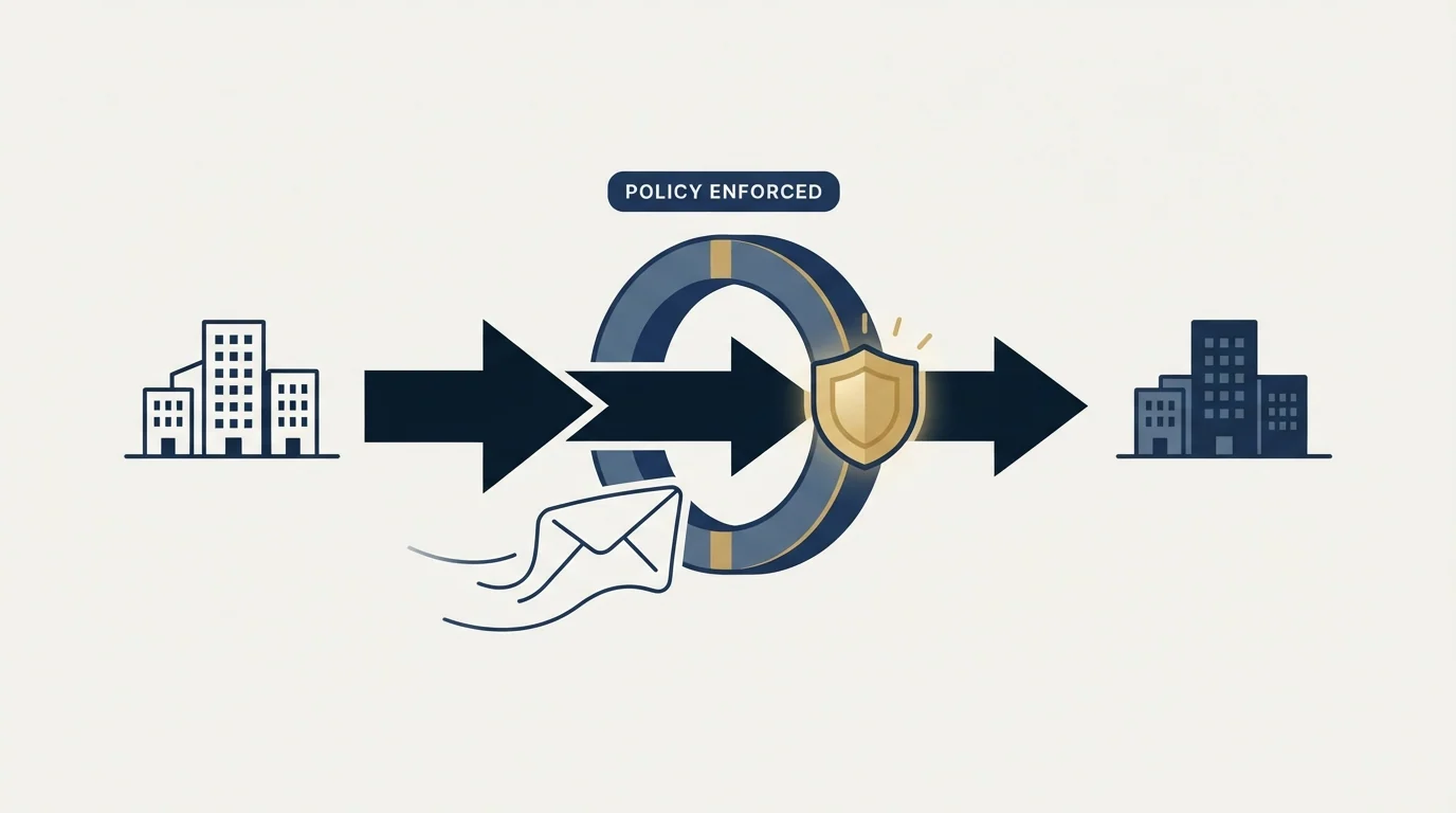 Section illustration: What this means when you are running outbound