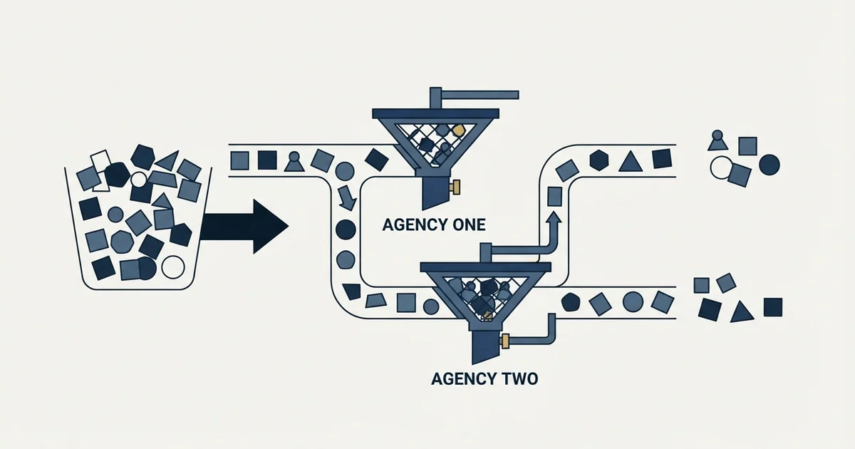 Editorial illustration for Two Agencies, One Target List