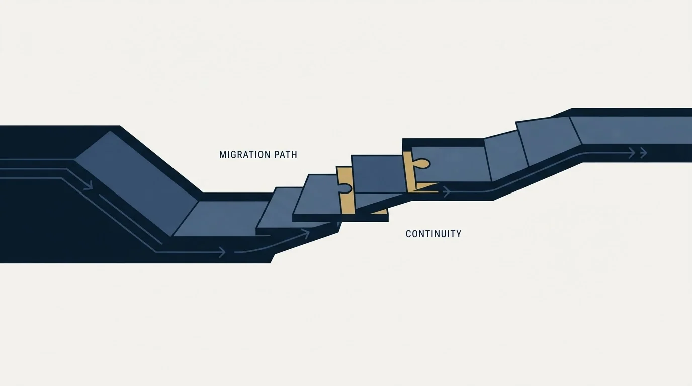 Section illustration: Migrating without leaving a gap