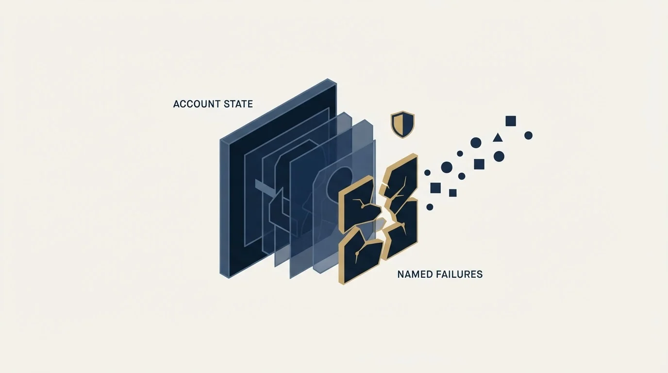 Section illustration: Account introspection, and the failures worth naming