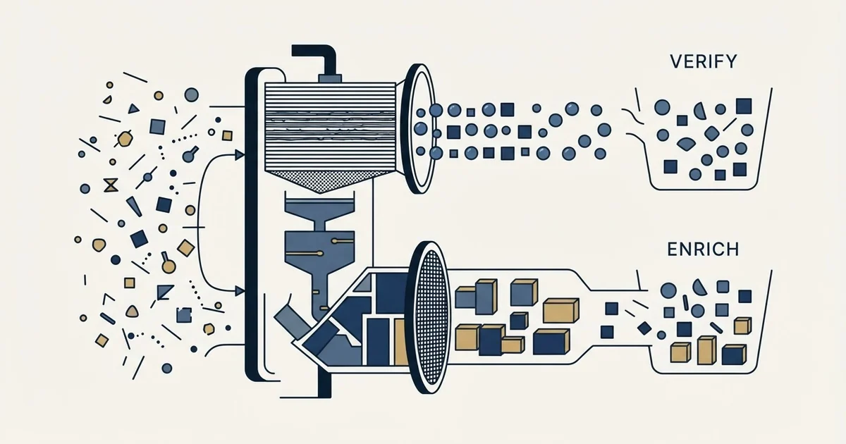 Editorial illustration for NeverBounce vs UpLead