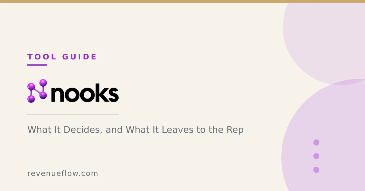 Branded cover: Nooks AI Prospector: What It Decides, and What It Leaves to the Rep
