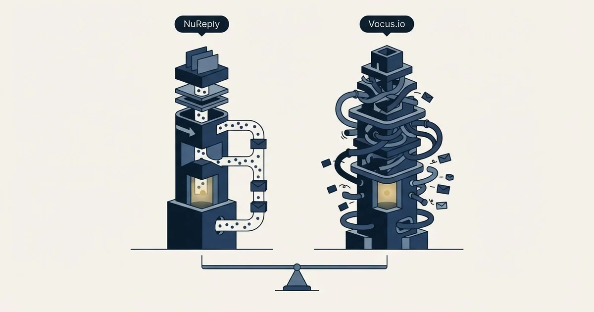 Editorial illustration for NuReply vs Vocus.io