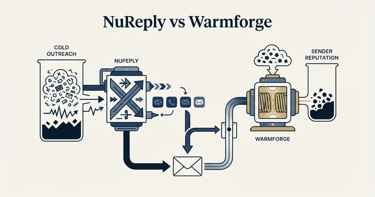 Editorial illustration for NuReply vs Warmforge