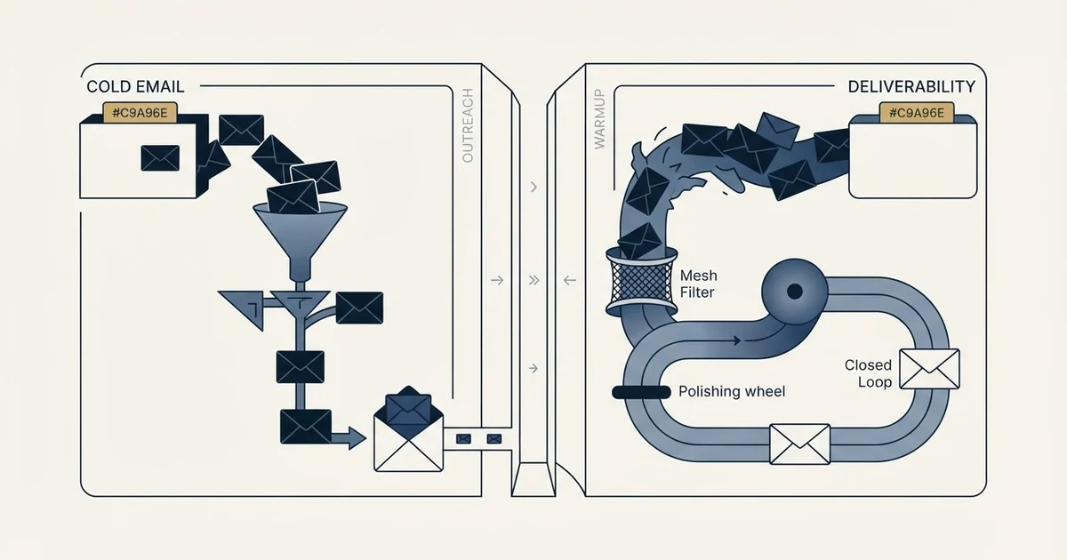 Editorial illustration for NuReply vs Warmup Inbox