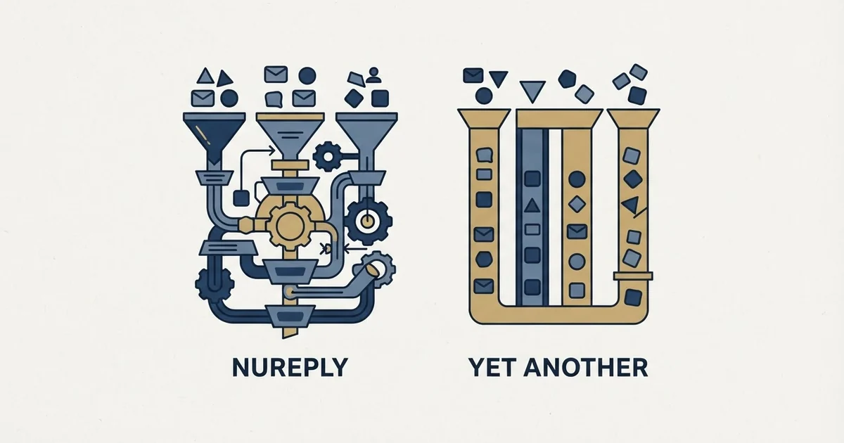 Editorial illustration for NuReply vs Yet Another Mail Merge