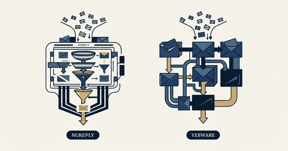 Editorial illustration for NuReply vs Yesware