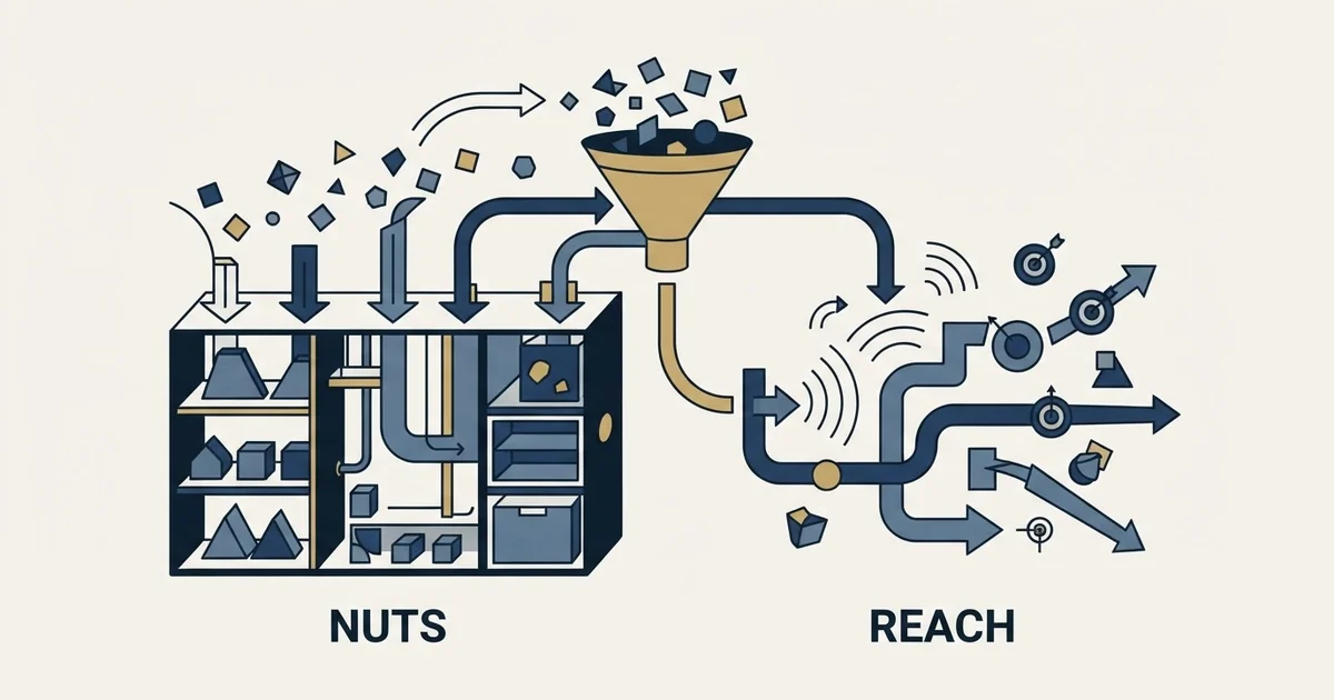 Editorial illustration for Nutshell vs Outreach