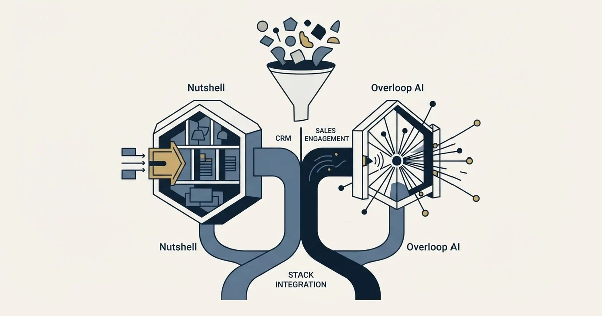 Editorial illustration for Nutshell vs Overloop AI